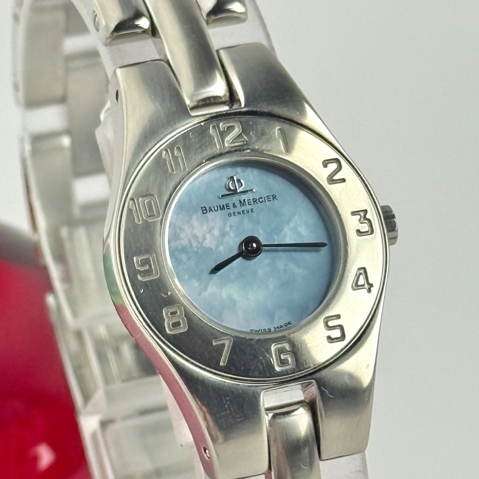 ボームアンドメルシー リネア MV045204 ブルーシェル 新品電池 894