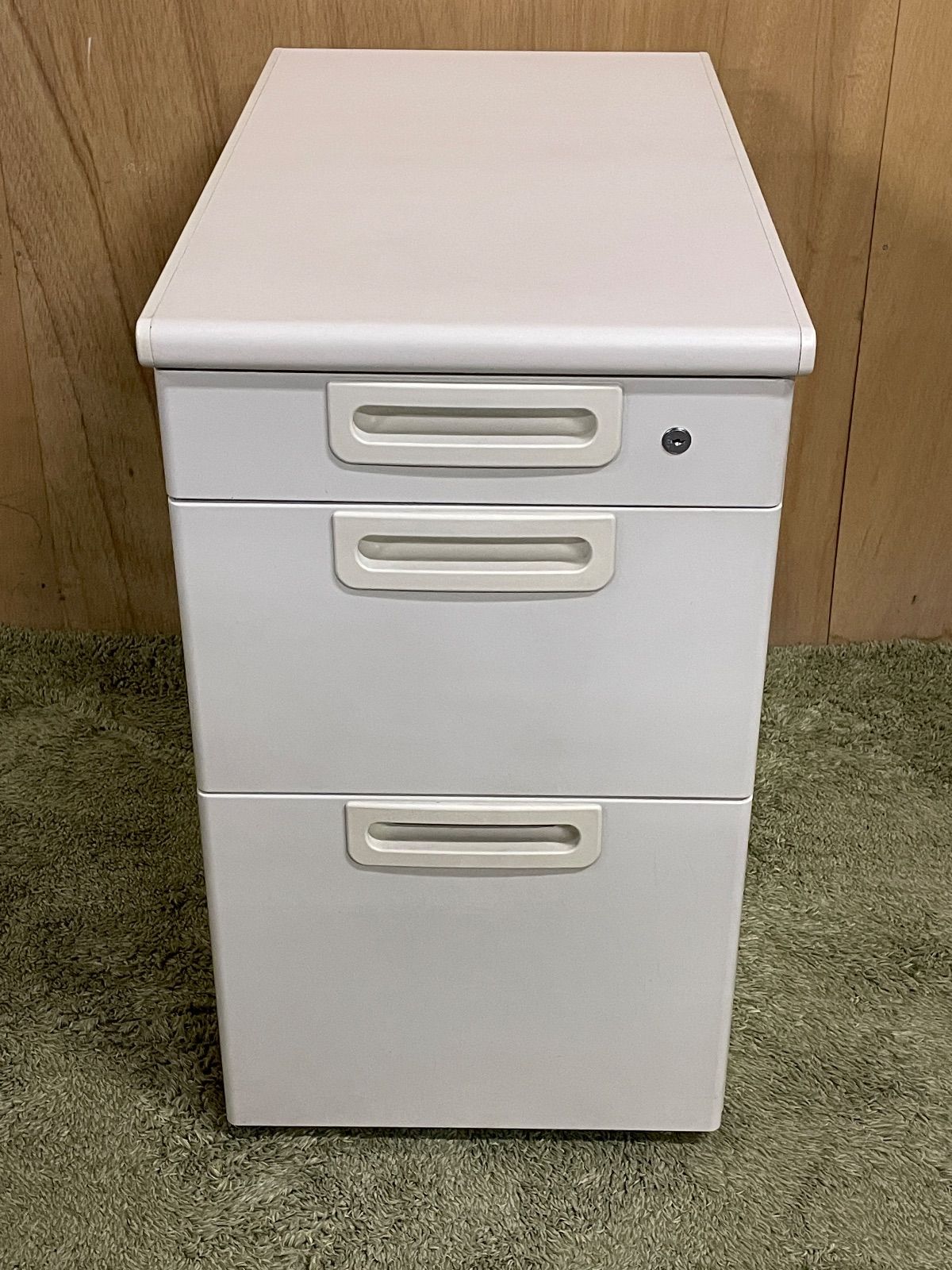 GL 143 山口県下松市より 脇机 3段ワゴン プラス PLUS 幅40 cm 奥70 高70 オフィス家具 事務機器