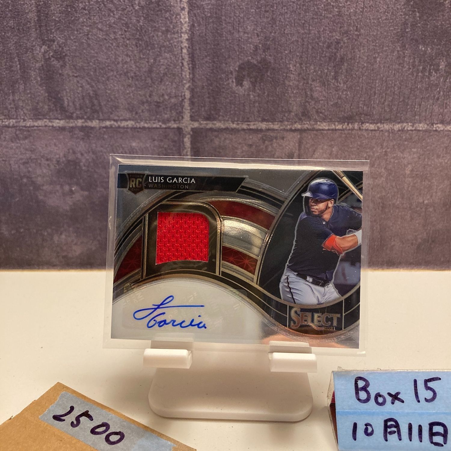 2021 Panini Select Luis García 173/299 直筆サインカード Washington