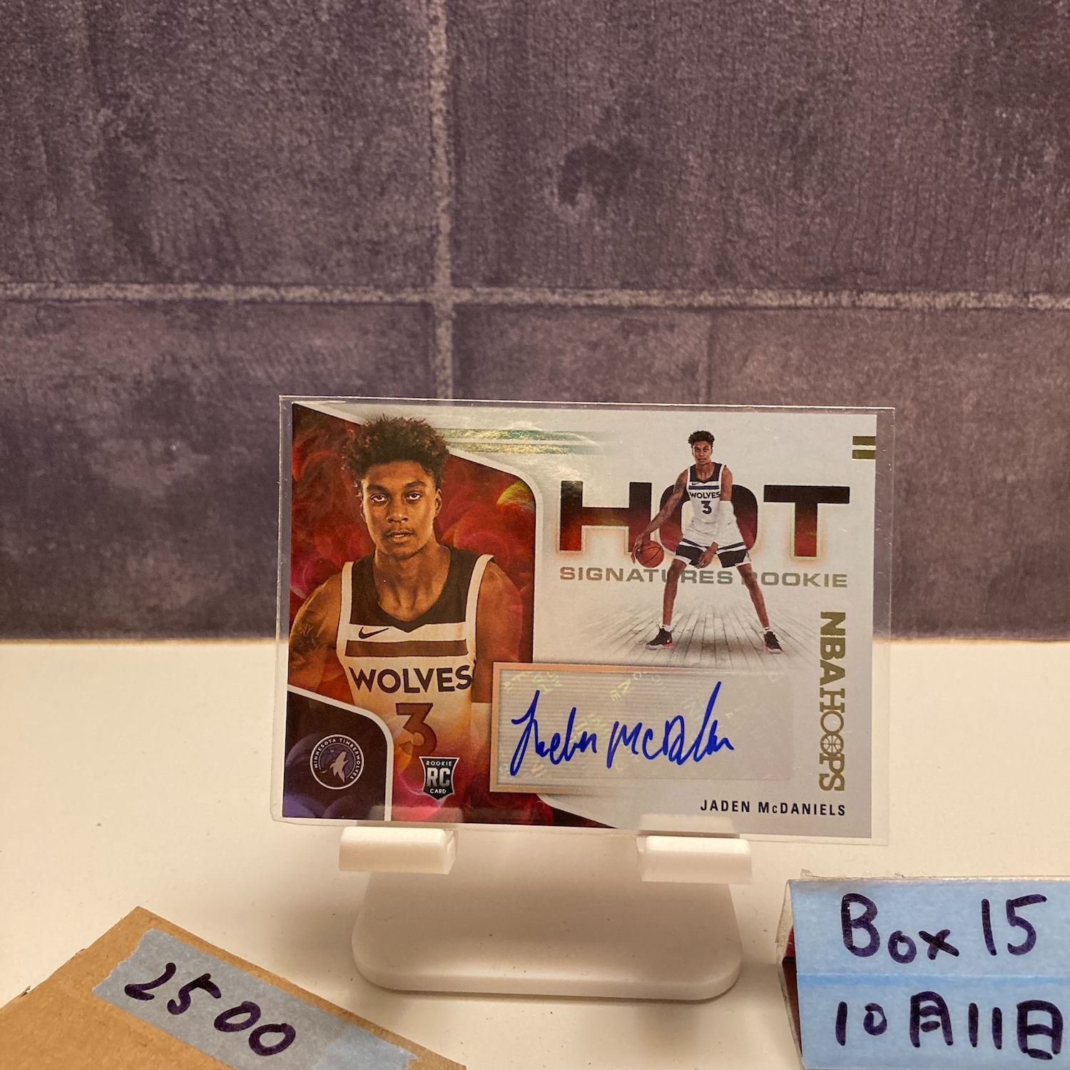 2020-21 Panini Hoops Jaden McDaniels 直筆サインカード Minnesota