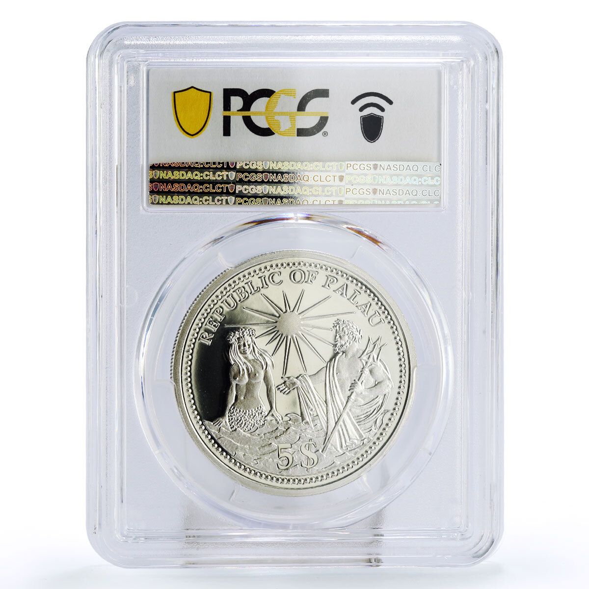 パラオ 5ドル 独立記念 10月 ノーティルシー PR69 PCGS 銀貨 1994年