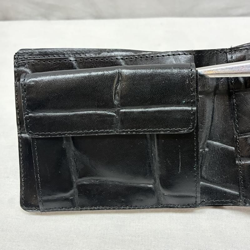 ジャンポールゴルチエ 90s クロコ ロゴ 型押し 二つ折り コンパクト