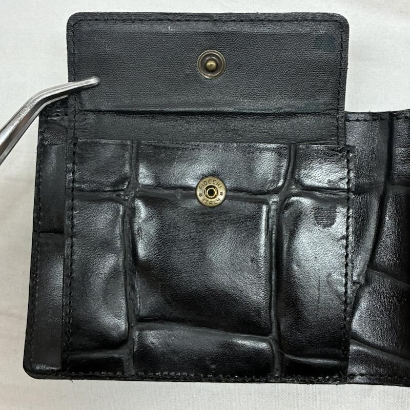 ジャンポールゴルチエ 90s クロコ ロゴ 型押し 二つ折り コンパクト