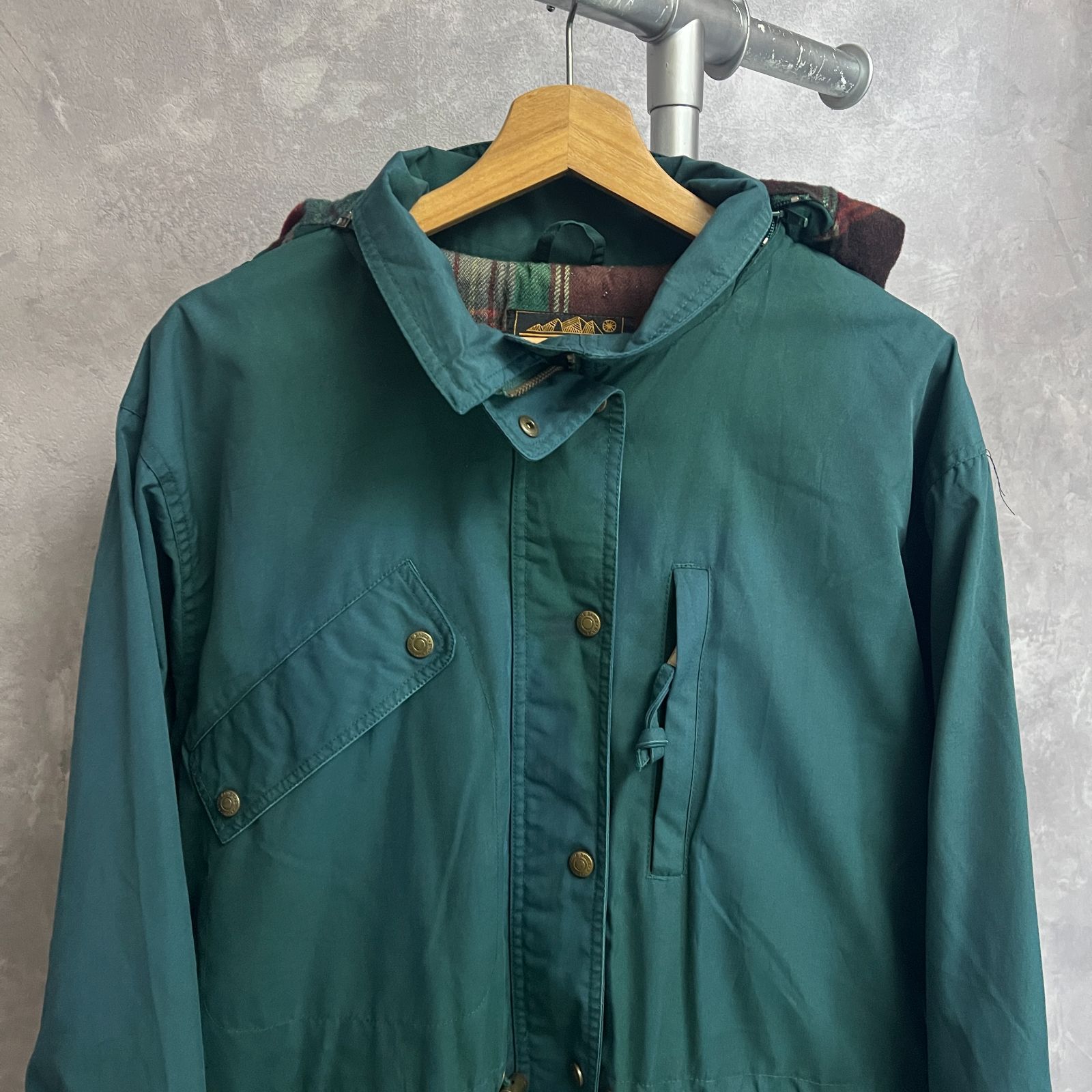 90s Eddie Bauer 黒タグ マウンテンパーカー ダークグリーン サイズ L