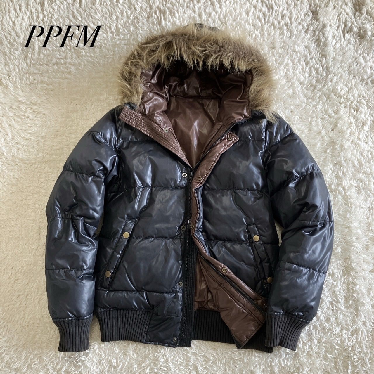 大量購入卸売 00s PPFM ダウンジャケット ファー お兄系 光沢 y2k 