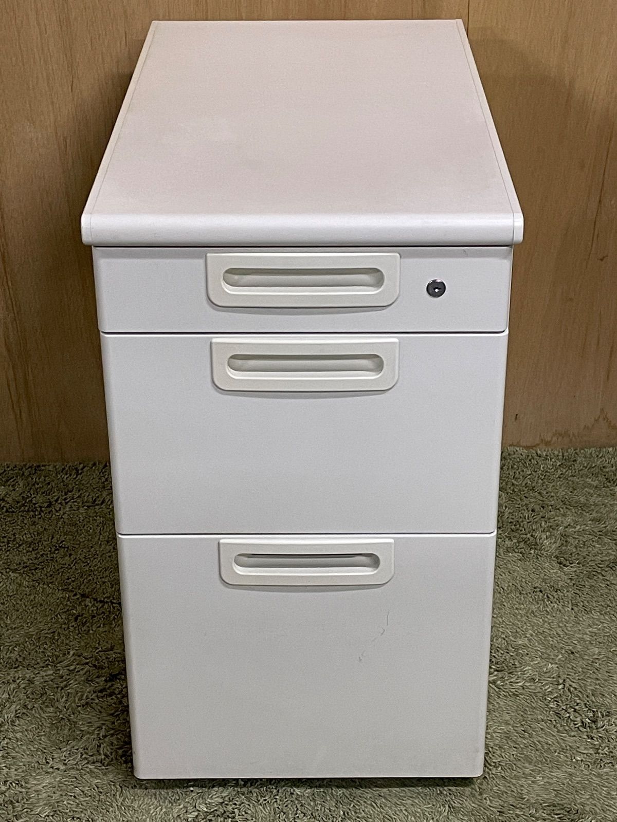 GL 144 山口県下松市より 脇机 3段ワゴン プラス PLUS 幅40 cm 奥70 高70 オフィス家具 事務機器