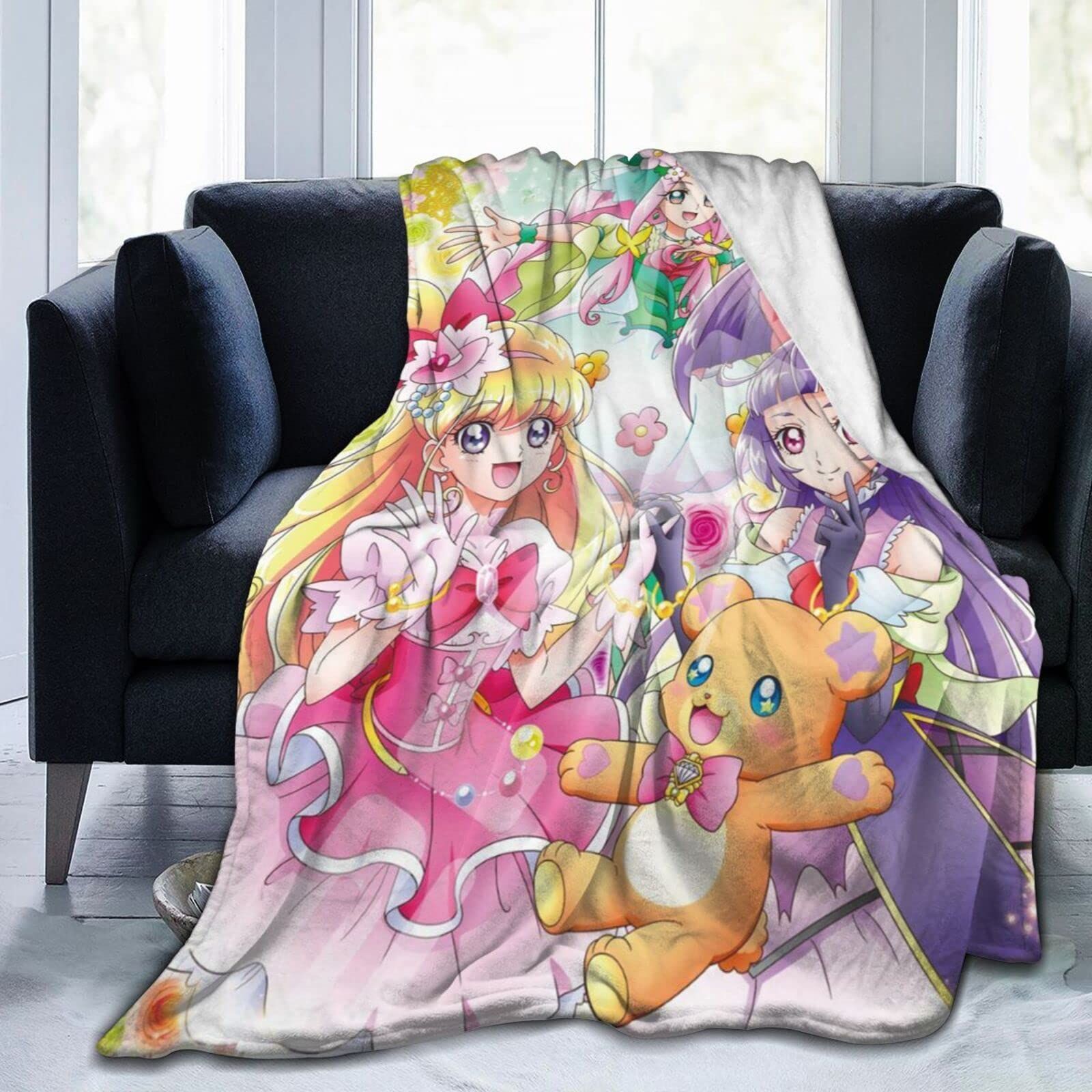 魔法つかいプリキュア フランネル ふんわりおしゃれ毛布 オールシーズン 洗える ひざ掛け 防寒 かわいい