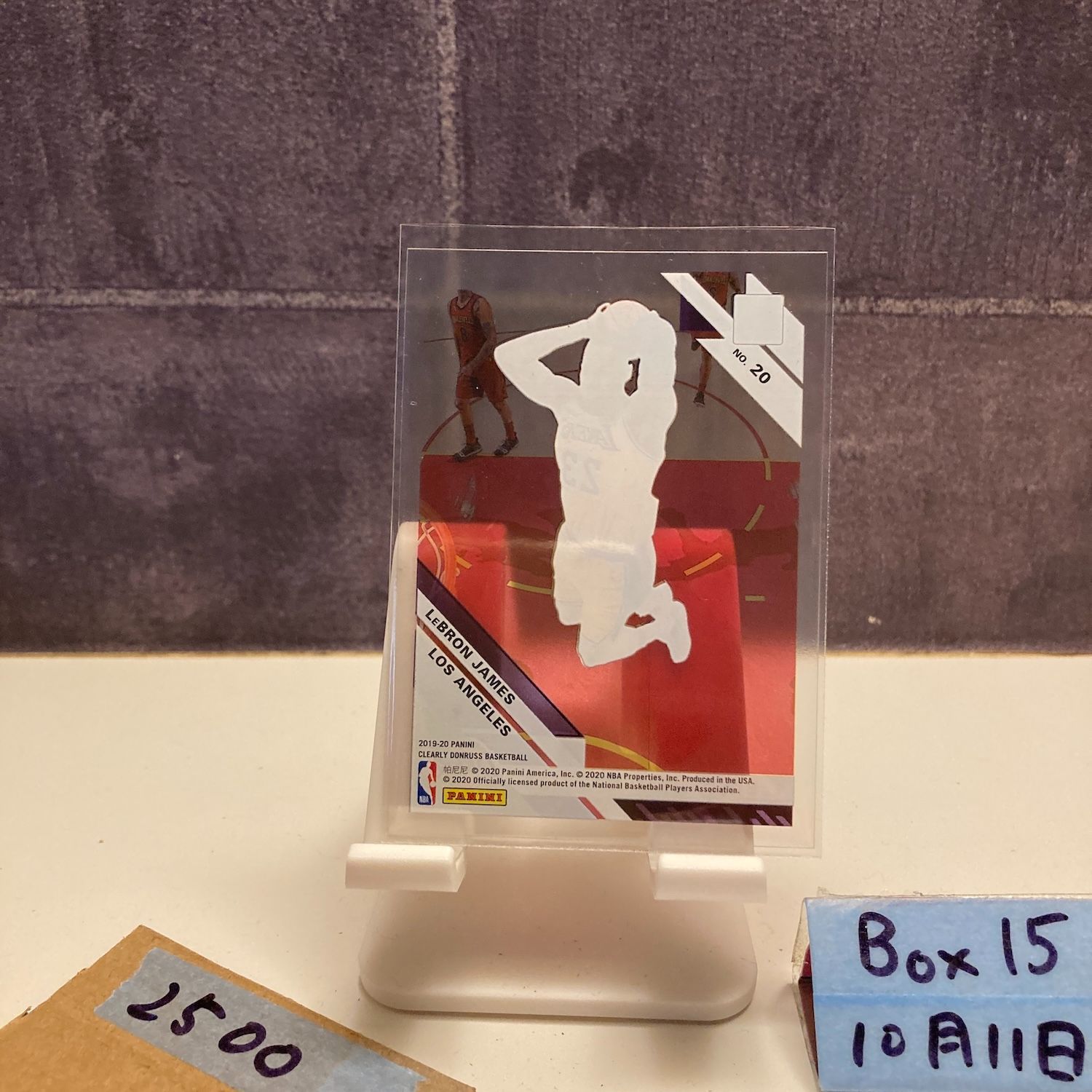 2019-20 Panini Donruss Clearly LeBron James Los Angeles Lakers