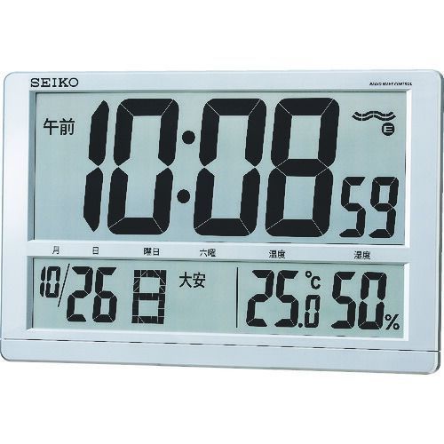 人気 SEIKO 大型液晶電波掛置兼用時計 セイコー(SEIKO) SQ433S