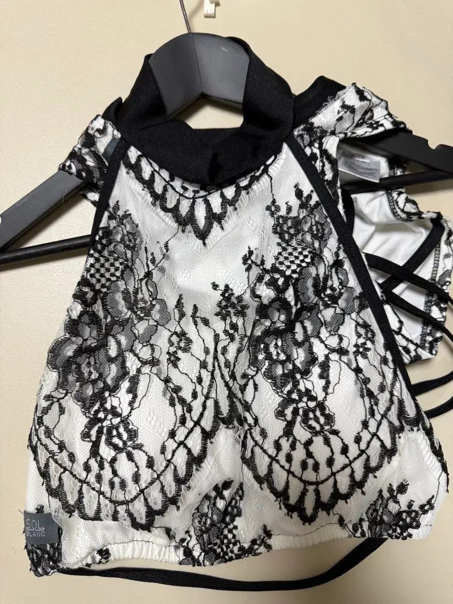 ソールブラン ポールダンス ウェア クモ花 白 ms