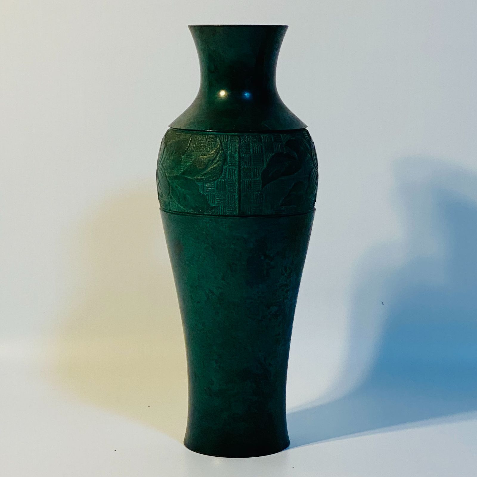 勝峰 花瓶 青銅 花器 華道 花道 お花 生け花 水器 花立 花入 送料込み