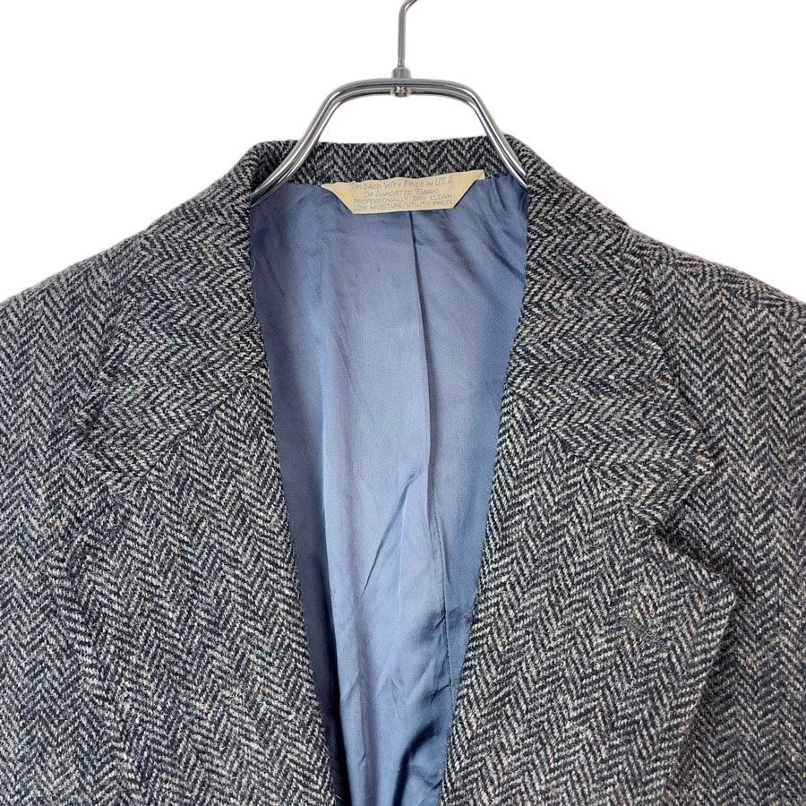80s90sUSA製Harris Tweedハリスツイードジャケットウールテーラード