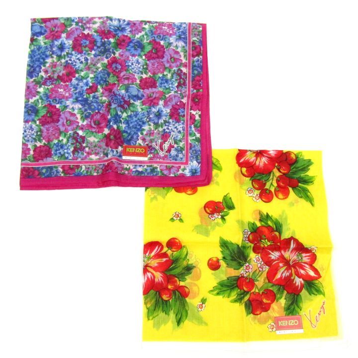 新品　kenzo ケンゾー　ハンカチ大量まとめ ケンゾー ハンカチ 9点セット 未使用 花柄 ブランド まとめて 大量
