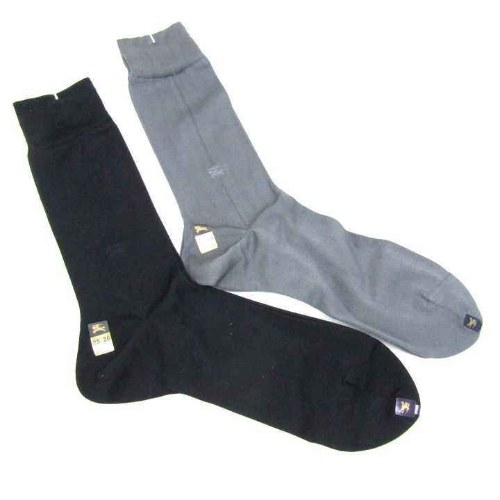 バーバリーズ 靴下 3点セット 未使用 6足入り 25-26cm ソックス ギフト