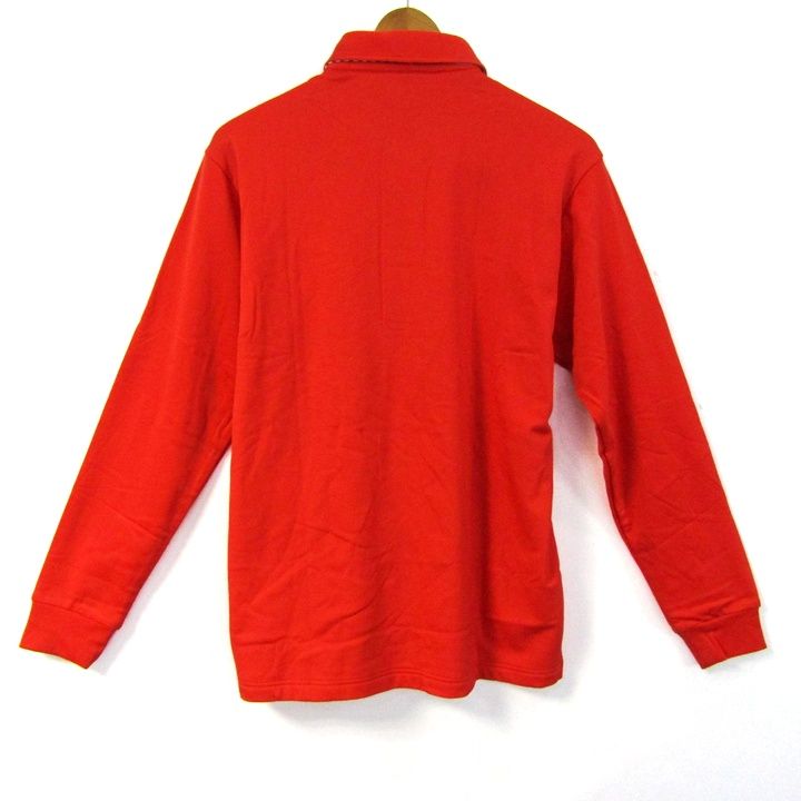 マンシングウェア ポロシャツ トップス 長袖 ゴルフウエア メンズ Lサイズ オレンジ Munsing wear