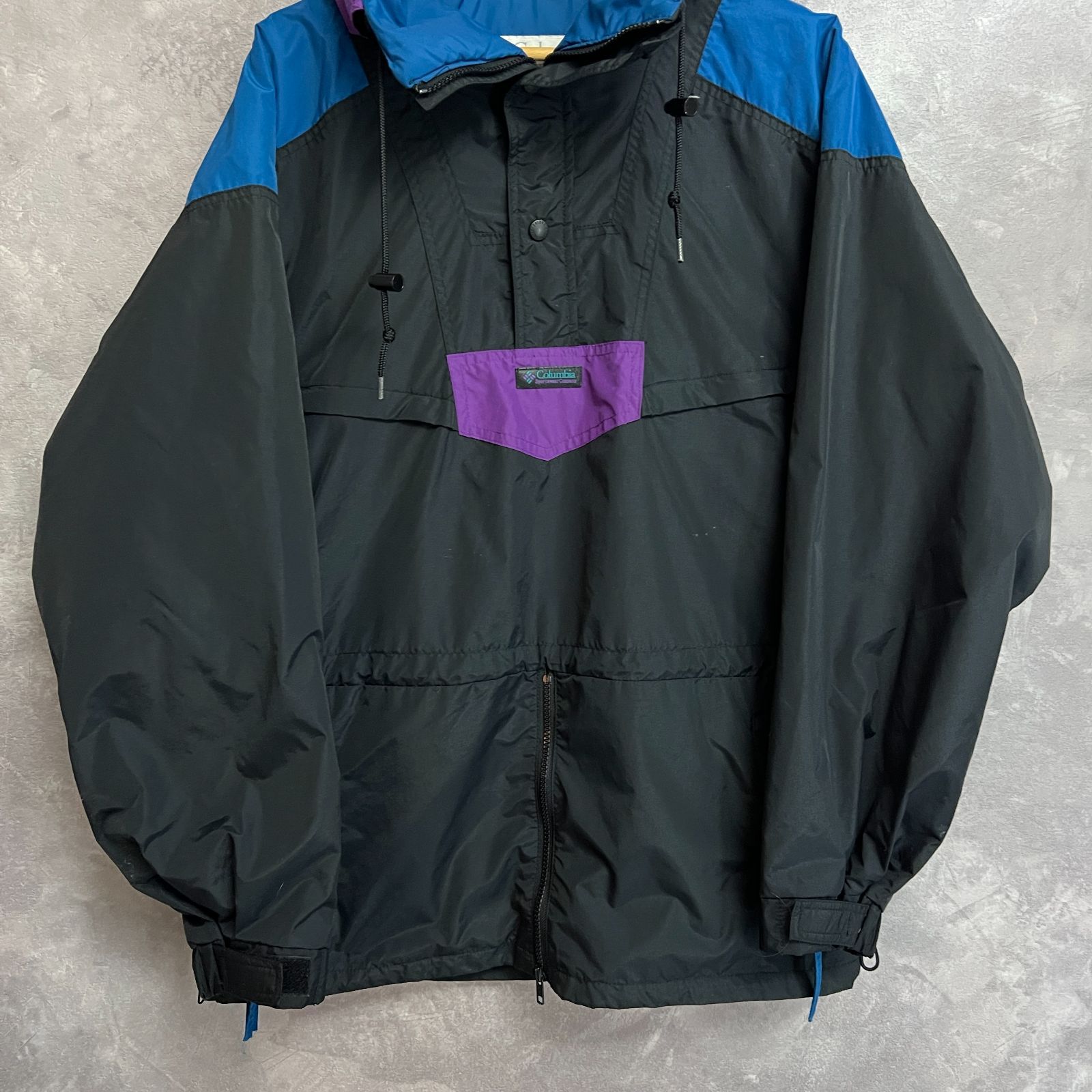 90s Columbia アノラック 黒 プルオーバー OVY kaja 80年代 80s 90年代