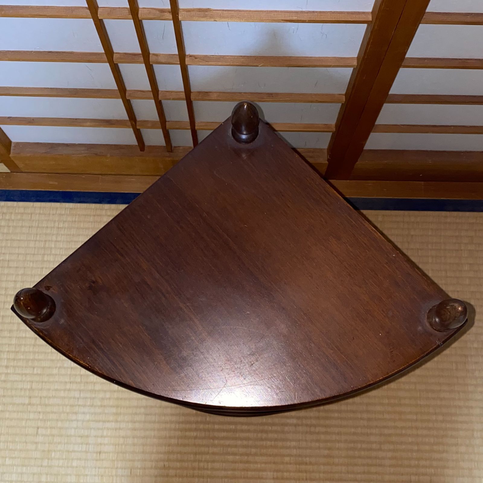 Najico ナジコ 木製コーナーラック 三角ラックウッドラック 3段 W約