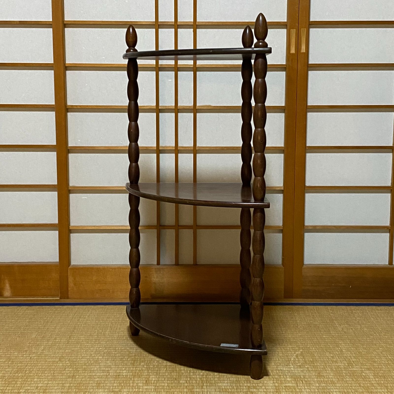 Najico ナジコ 木製コーナーラック 三角ラックウッドラック 3段 W約