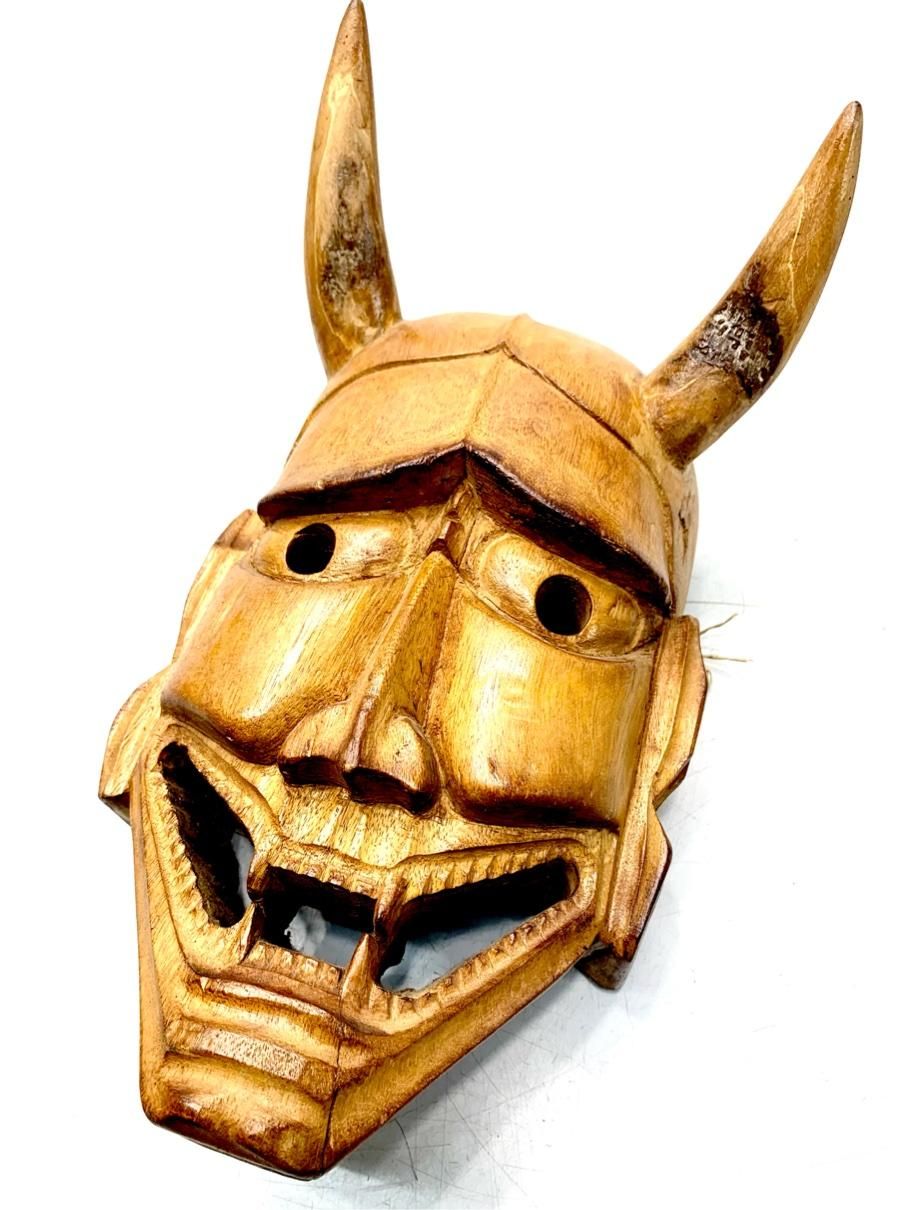 貴重 般若面 鬼面 お面 アンティーク ヴィンテージ雑貨 昭和レトロ
