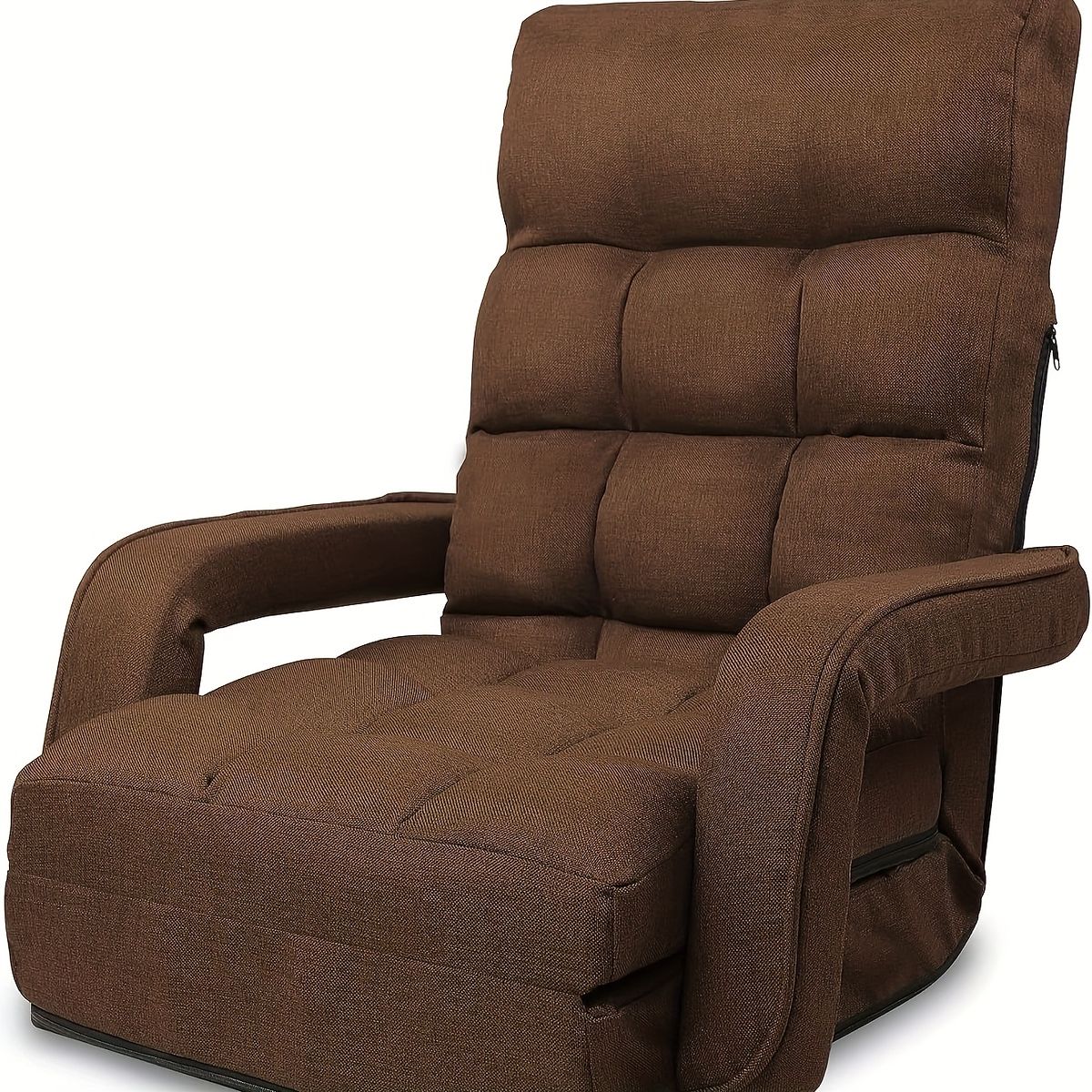 42段階リクライニング】アームレスト付き ふわふわ ハイバック座椅子