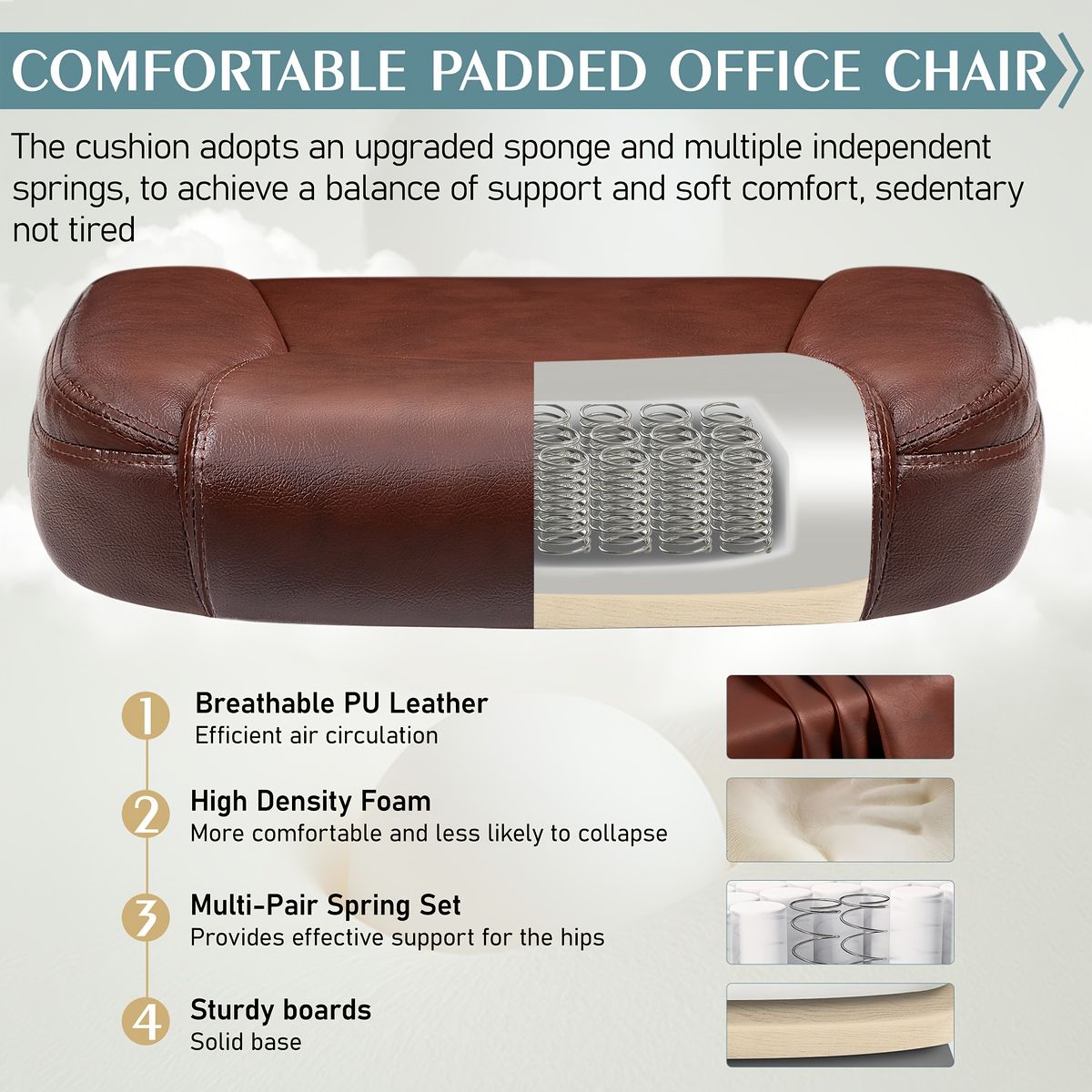 腰サポート＆ロッキング機能 オフィスチェア