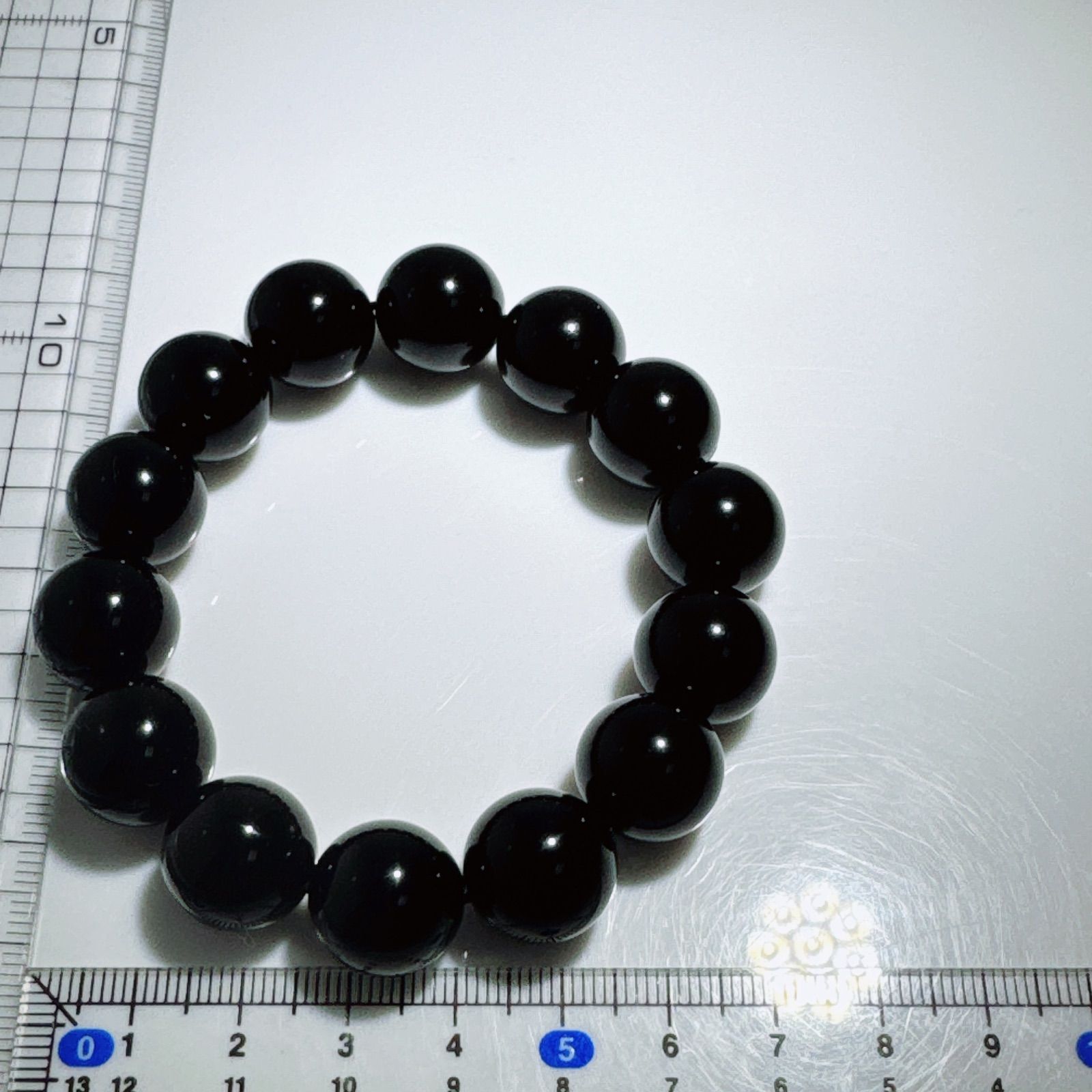 天然モリオンブレスレット黒水晶ブレスレットNO25-2423