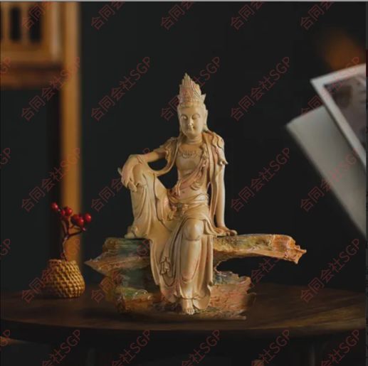 極上品☆自在観音菩薩禅意仏像置物 職人手作り - メルカリ