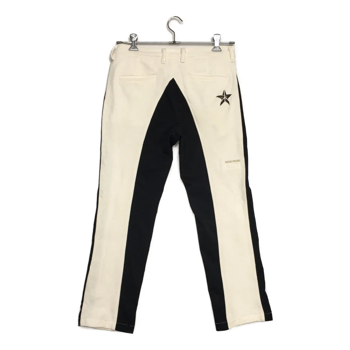 [新品]ROCK・DUDE パンツ サイズ02 メンズ ロックデュード ROCK・DUDE パンツ 2(M) 白×黒 ホワイト
