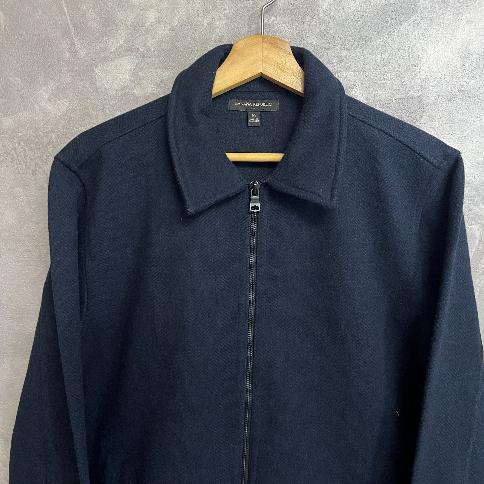 BANANA REPUBLIC ブルゾン ジャケット ネイビー サイズM - メルカリ