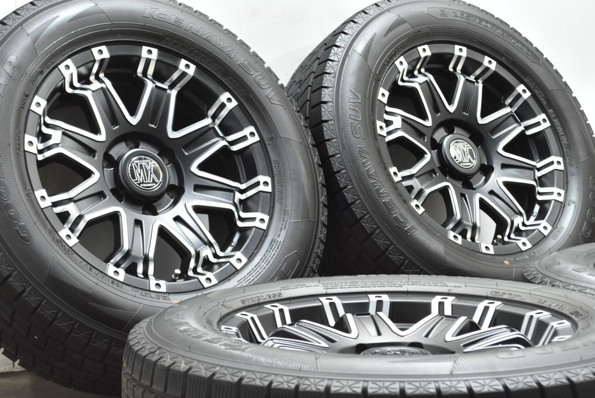 バリ溝 製 ロックケリー MX II 18 in 8 J 25 PCD 139 7 グッドイヤー アイスナビ SUV 265 60 R プラド ハイラックス サーフ