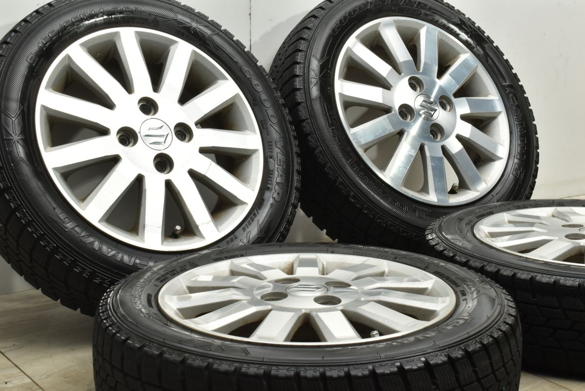 ワゴンR 14 in 4 5 J 50 PCD 100 グッドイヤー アイスナビ6 155 65 R アルト スペーシア 流用などにも