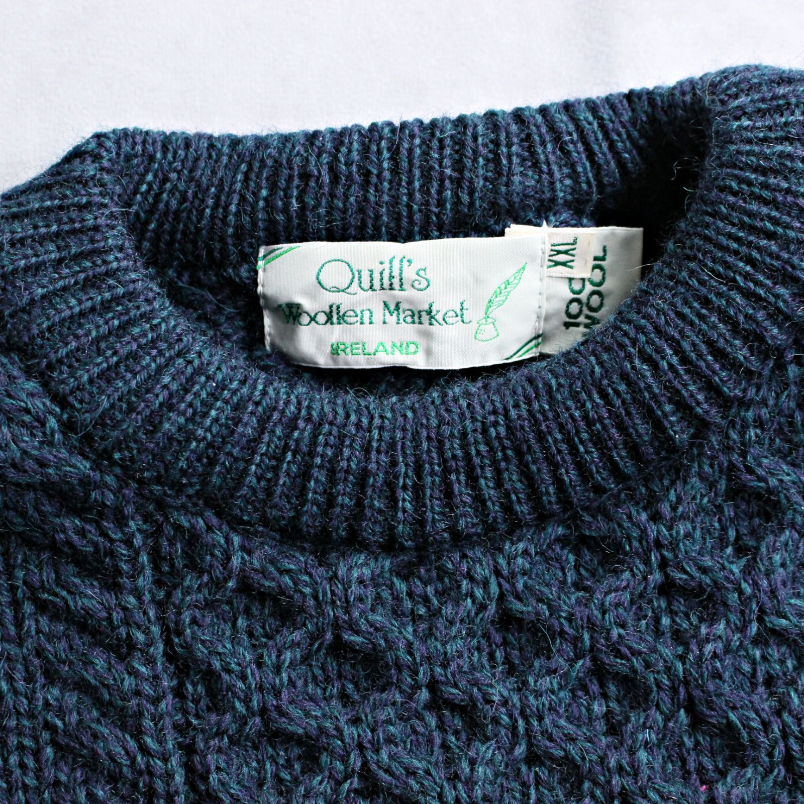 Quill's Woollen Market】アイルランド製 肉厚 ケーブル編み アラン