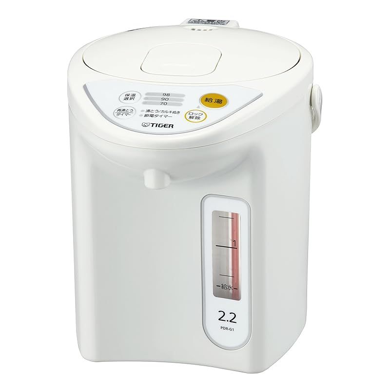 タイガー 魔法瓶 マイコン 電気 ポット 2 L ホワイト PDR G 221 W Tiger 1