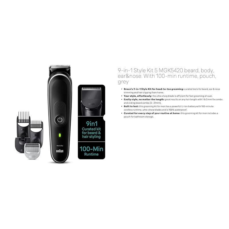 最終値下げ！新品同様！洗浄済！ブラウンボディトリマー！ 並行輸入品】 ブラウン オールインワン スタイルキット シリーズ7 11