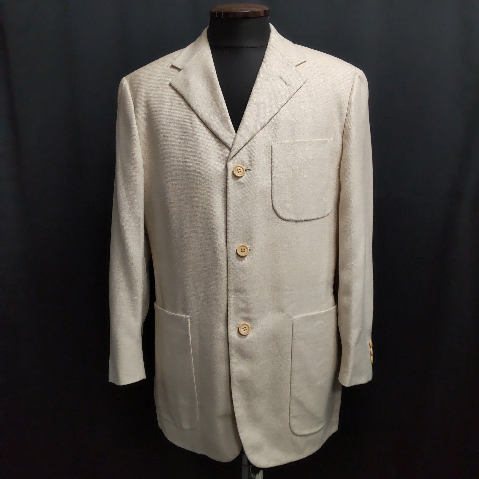 美品☆Ermenegildo Zegna/エルメネジルド ゼニア☆シルク混/テーラード