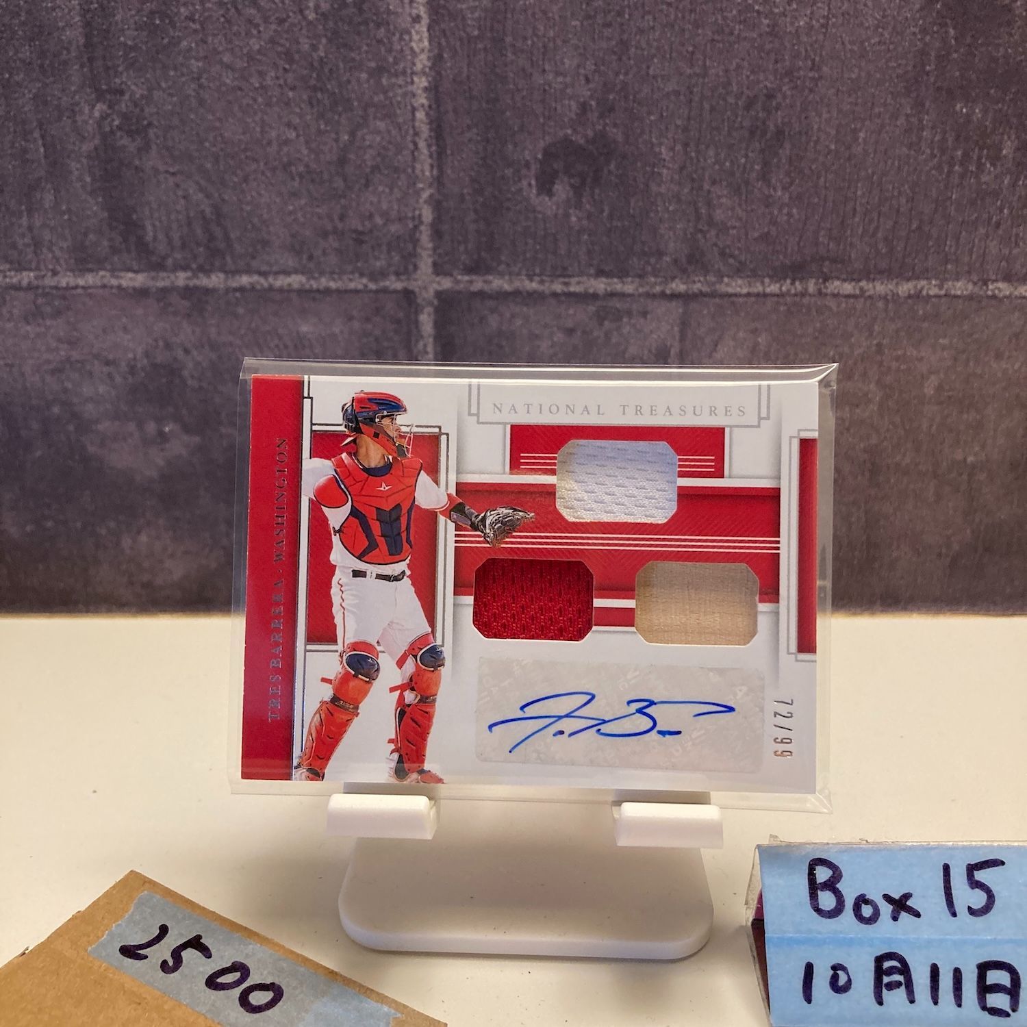 2020 Panini National Treasures Tres Barrera 72/99 直筆サインカード