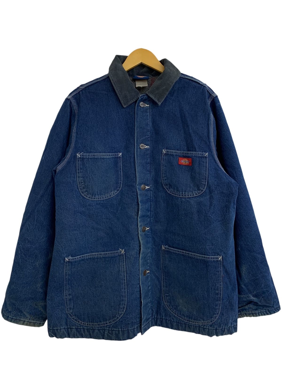 DICKIES (ディッキーズ) デニムカバーオール 裏ブランケット 襟