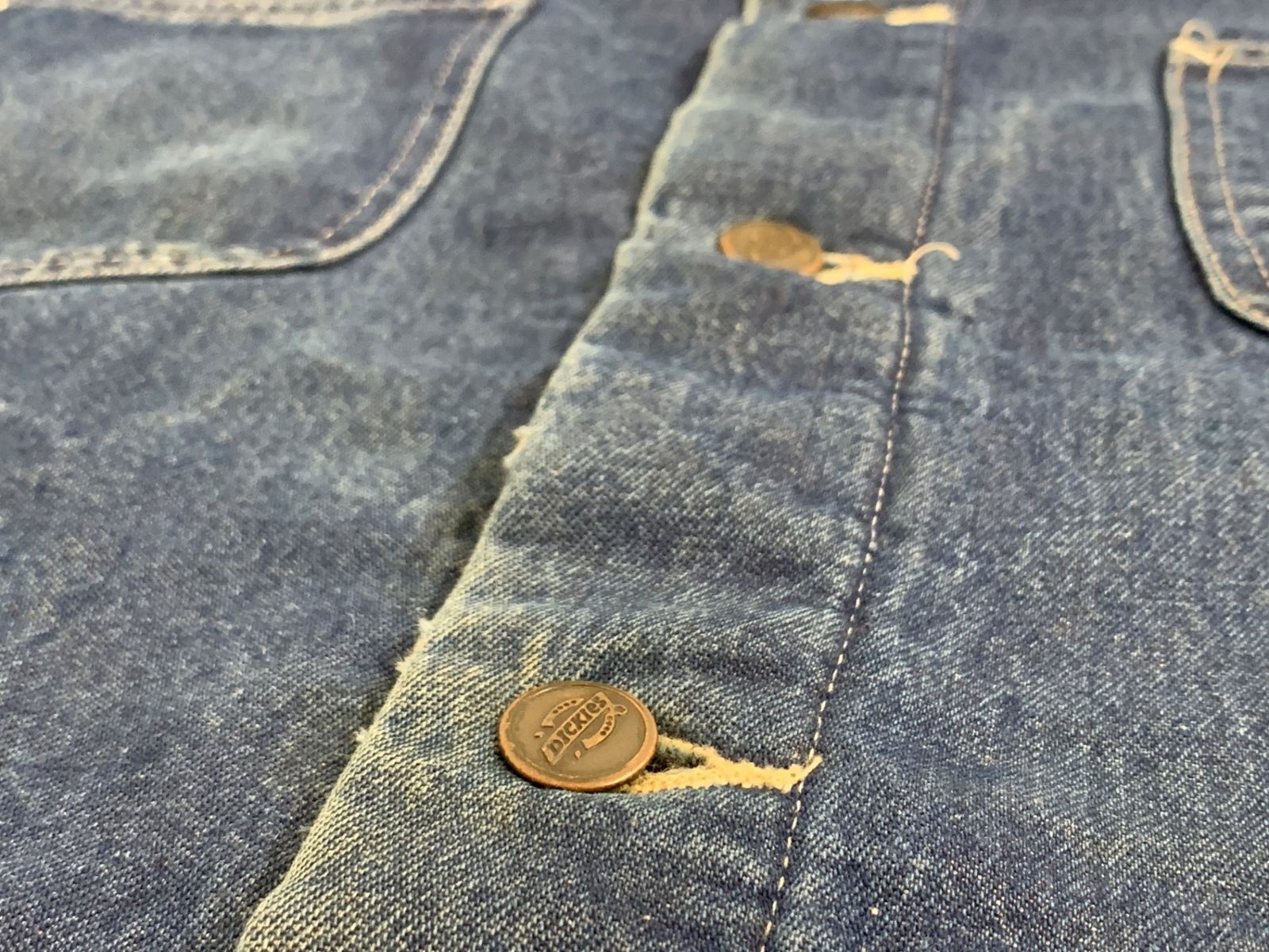 DICKIES (ディッキーズ) デニムカバーオール 裏ブランケット 襟