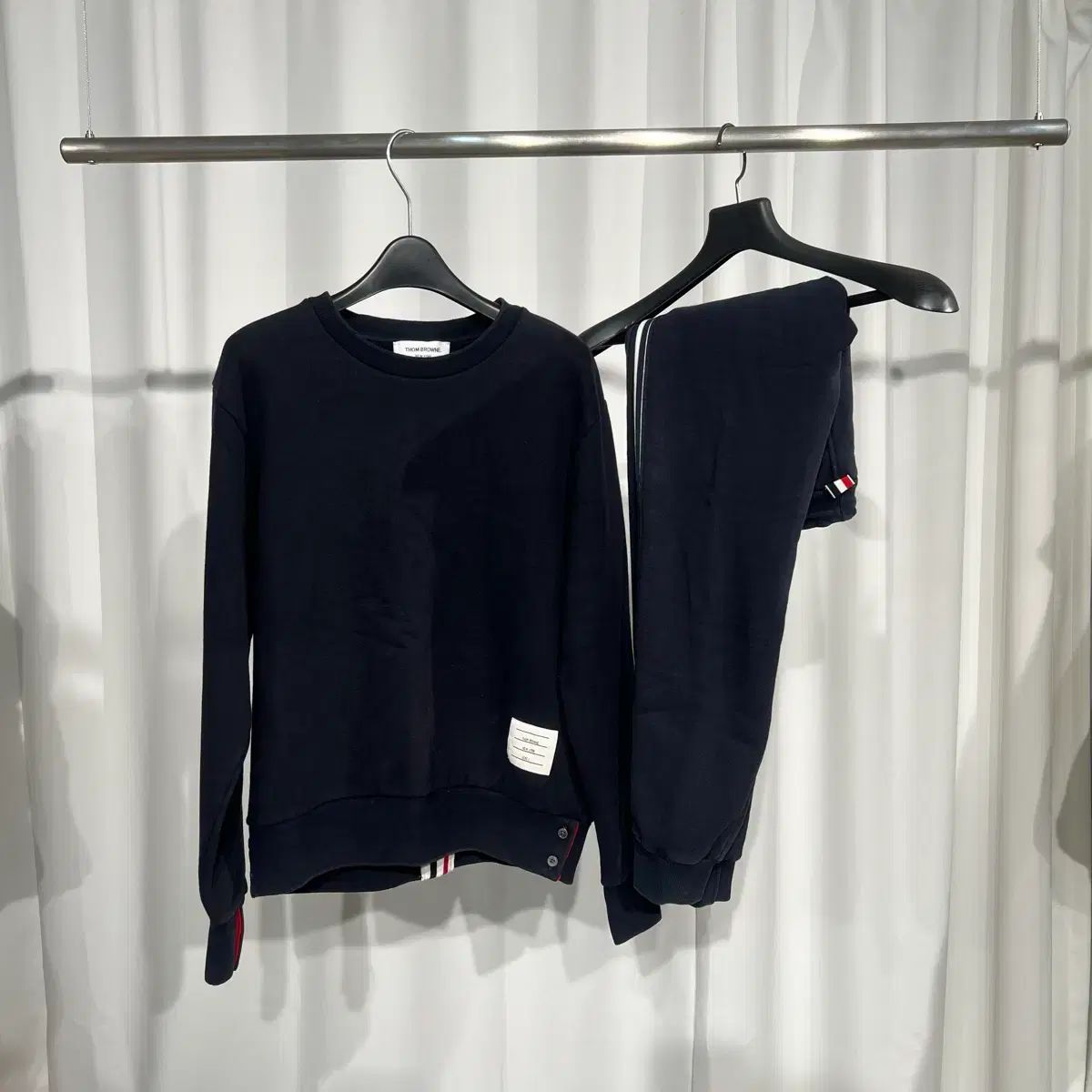 トム ブラウン 白 3本線 トレーナー セットアップ セット ネイビー