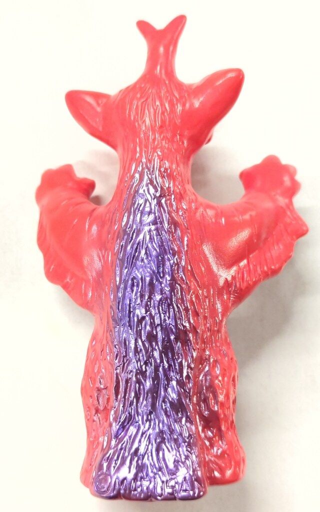 マルサン ウルトラ怪獣シリーズ マルモンの指人形シリーズ ラドラキング 白成型 ピンク包み 紫 銀