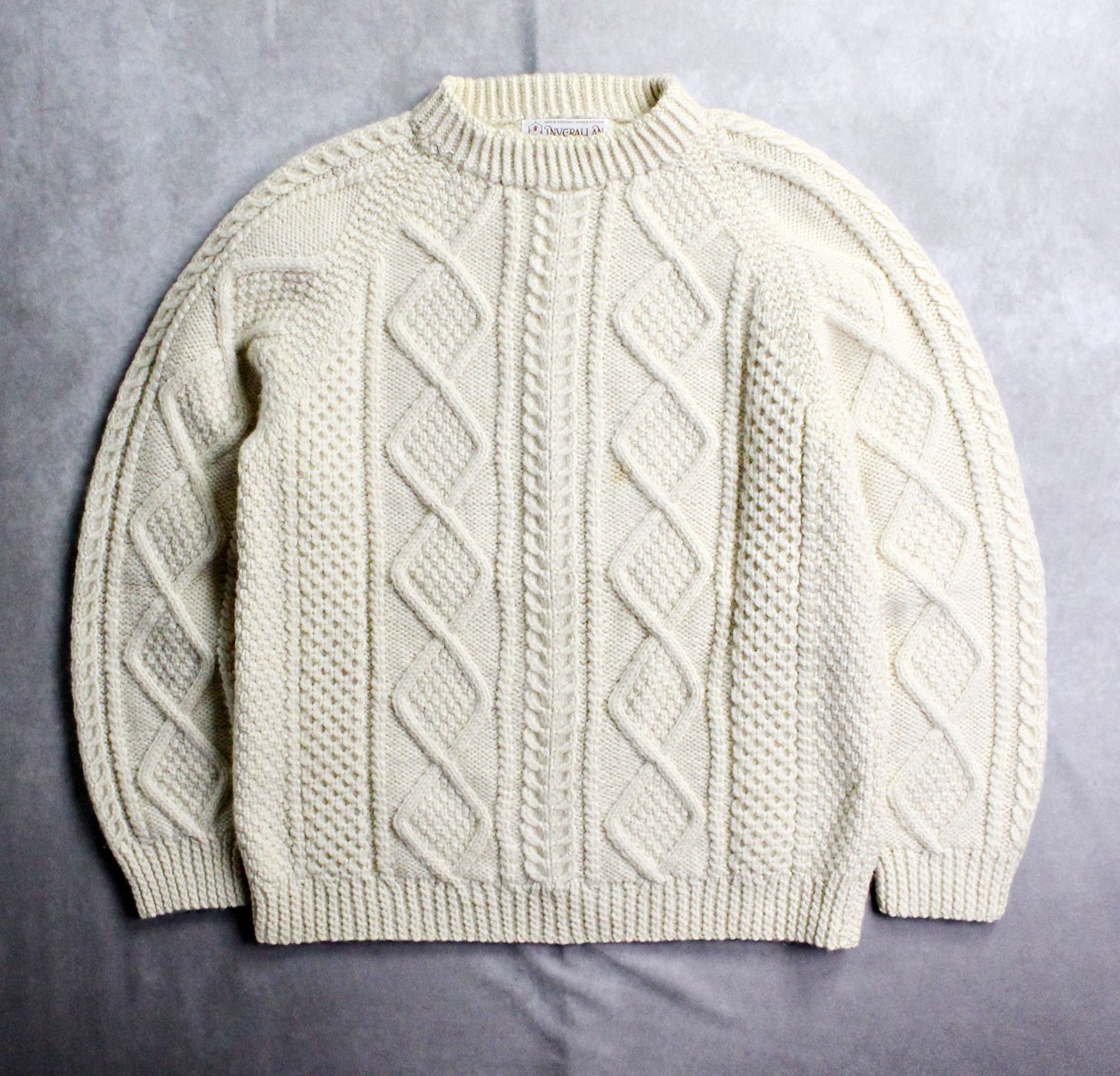 INVERALLAN】インバーアラン スコットランド製 肉厚 茶タグ ハンド