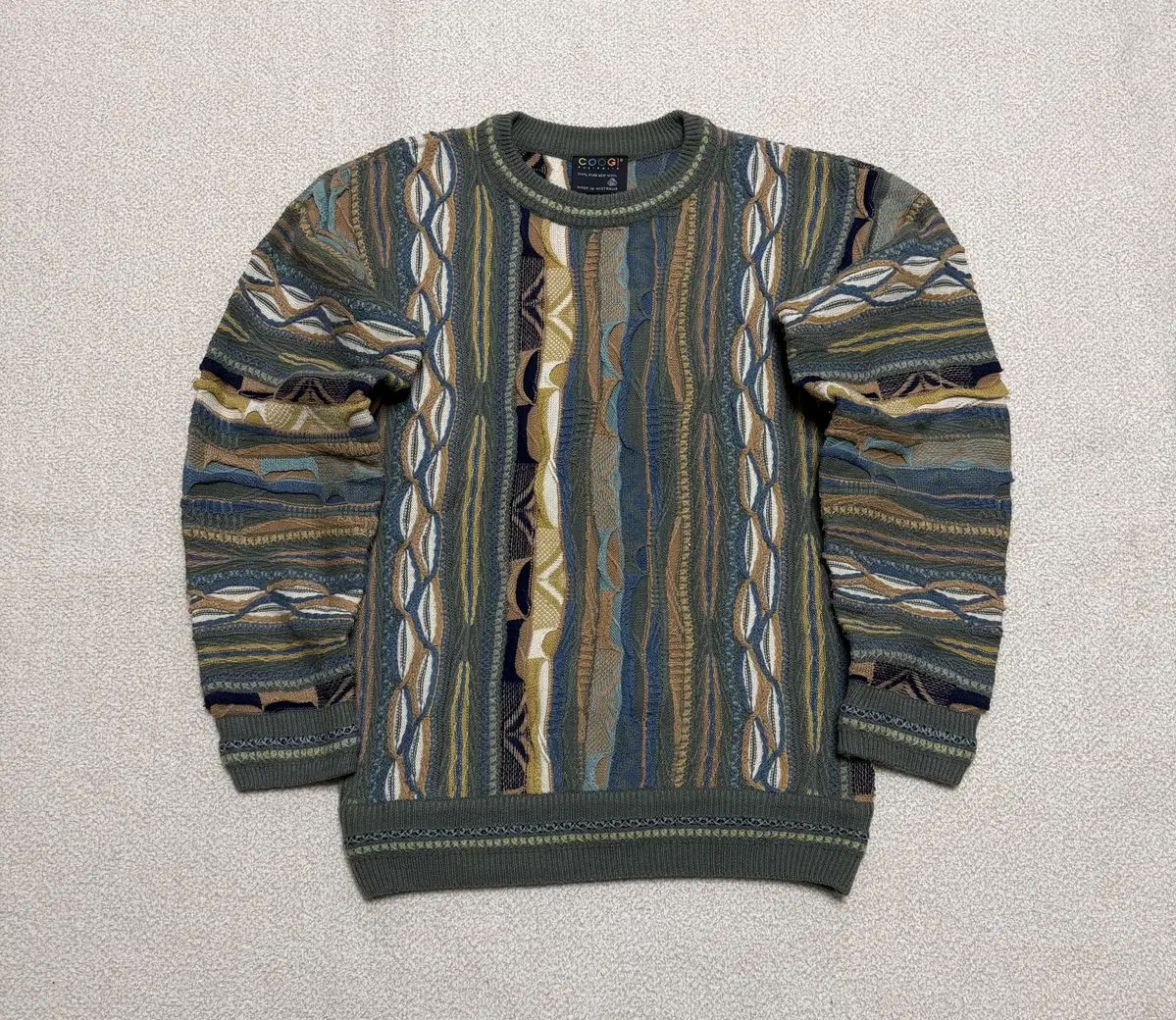 希少 COOGI クージー 3Dニットカーディガン セーター 肉厚 COOGI