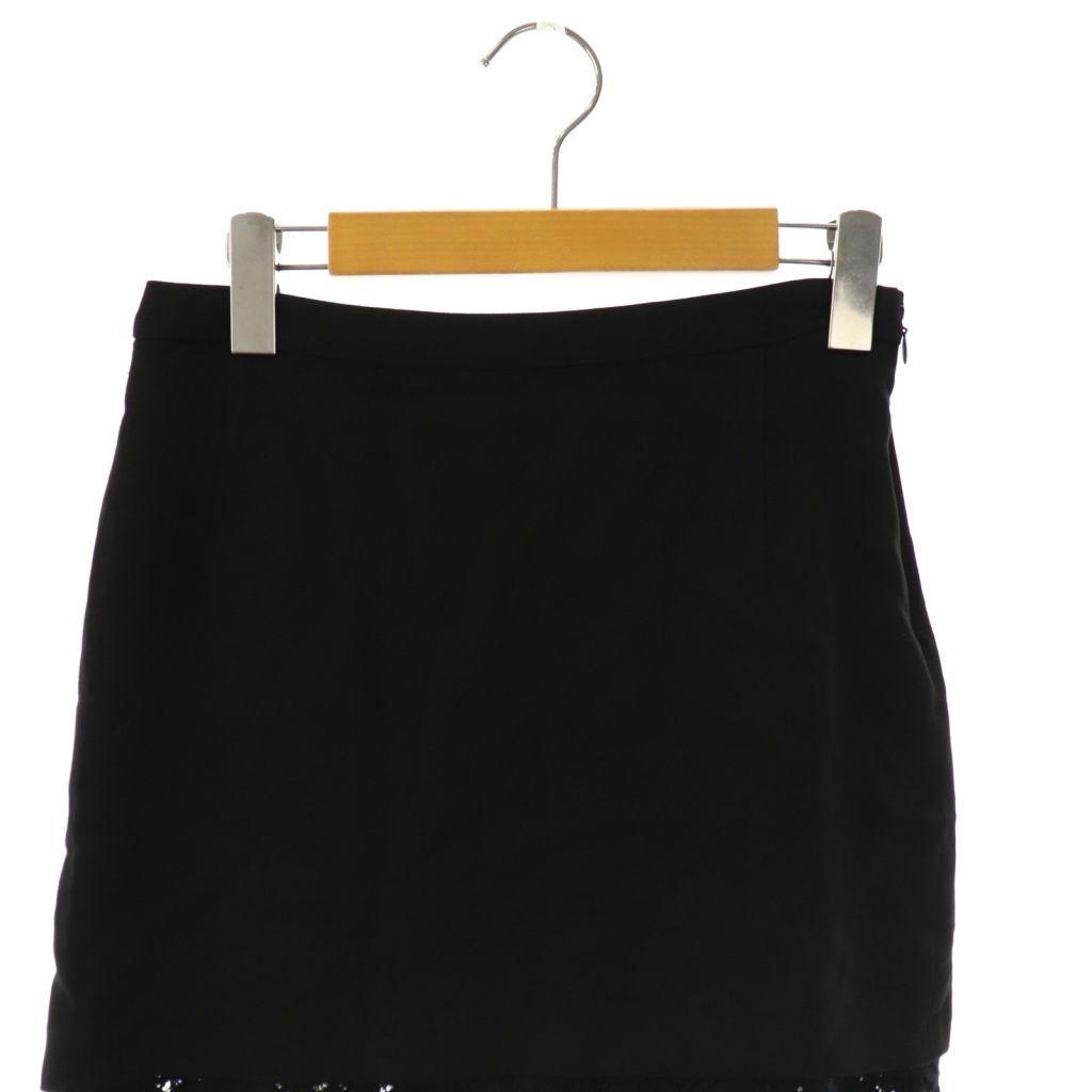 ヌメロヴェントゥーノ N°21 タイトスカート ミニ レース 38 黒