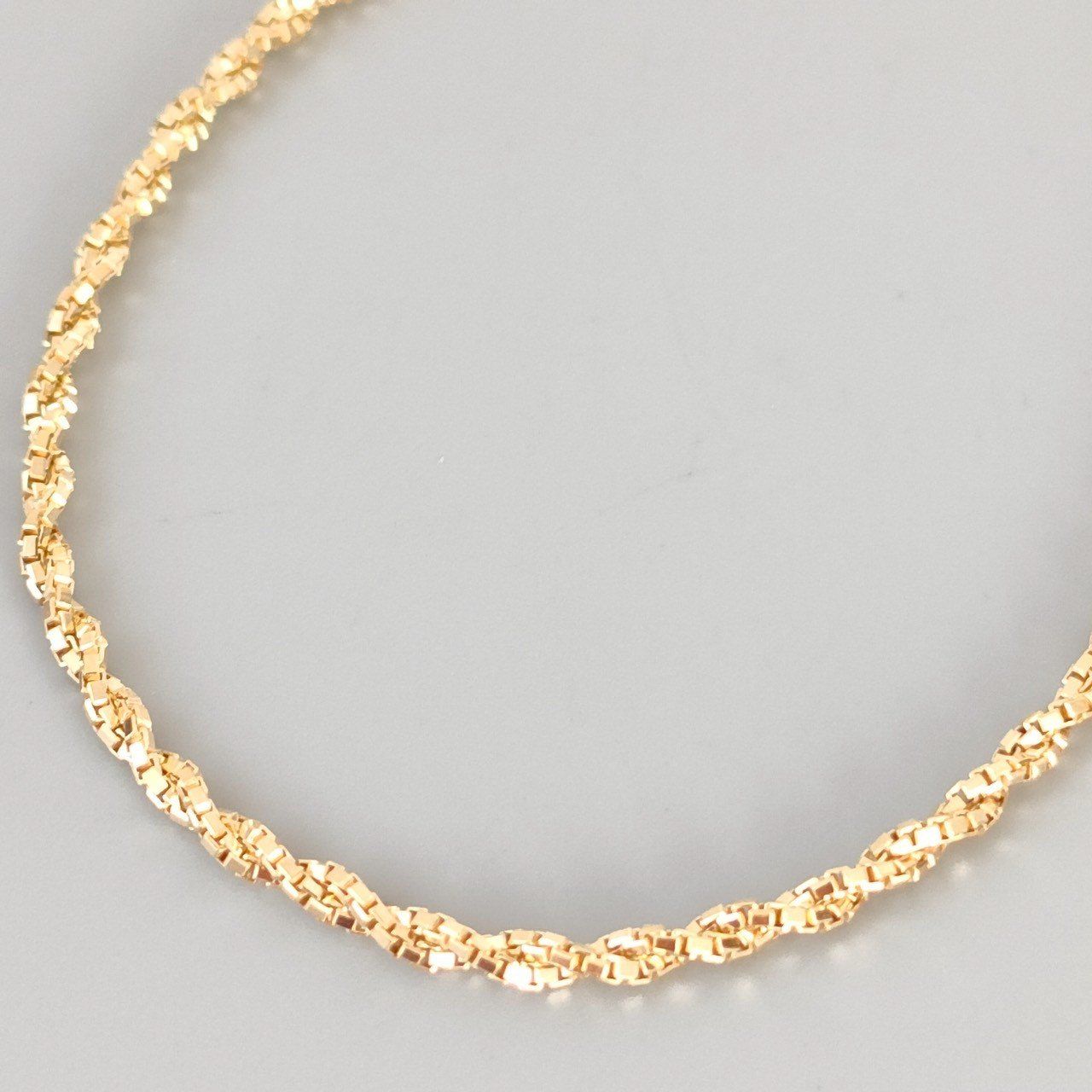 18金 K18 男女兼用 ジュエリーマキ 2連ヴェネチアンネックレス 3.5g