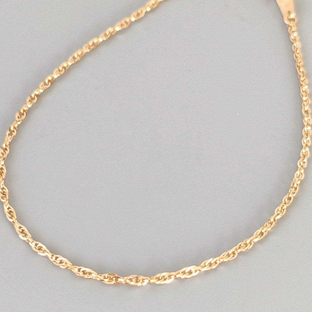 18金 K18 男女兼用 ジュエリーマキ デザインブレス 1.17g 18㎝ D758