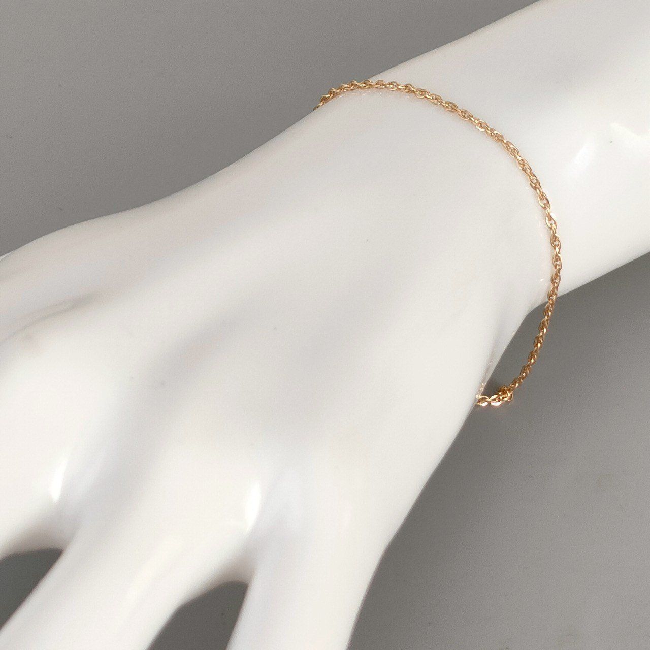 18金 K18 男女兼用 ジュエリーマキ デザインブレス 1.17g 18㎝ D758