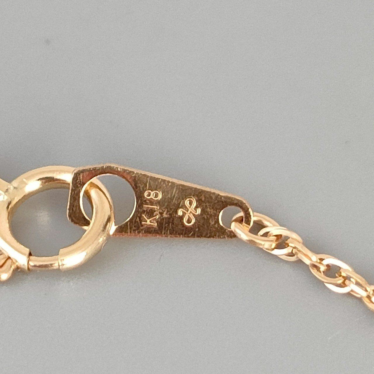 18金 K18 男女兼用 ジュエリーマキ デザインブレス 1.17g 18㎝ D758