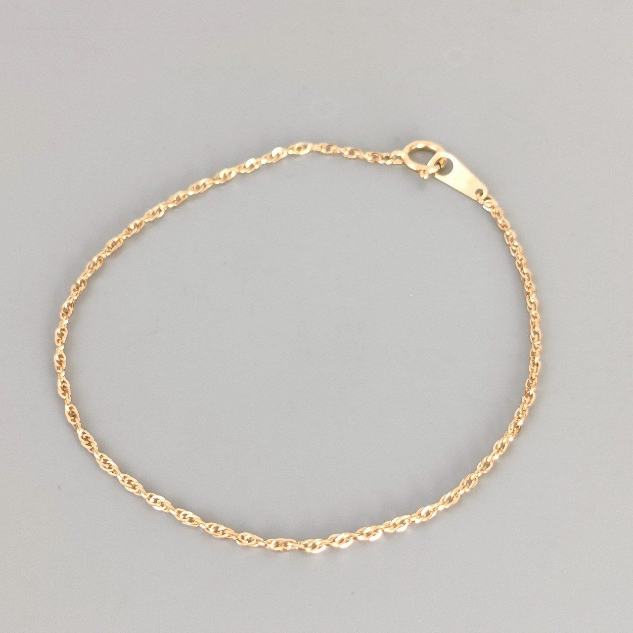 18金 K18 男女兼用 ジュエリーマキ デザインブレス 1.17g 18㎝ D758