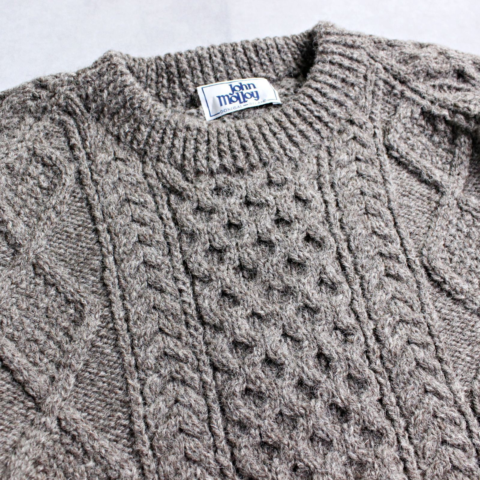 JOHN MOLLOY】アイルランド製 ジョンモロイ 肉厚ケーブル編み アラン