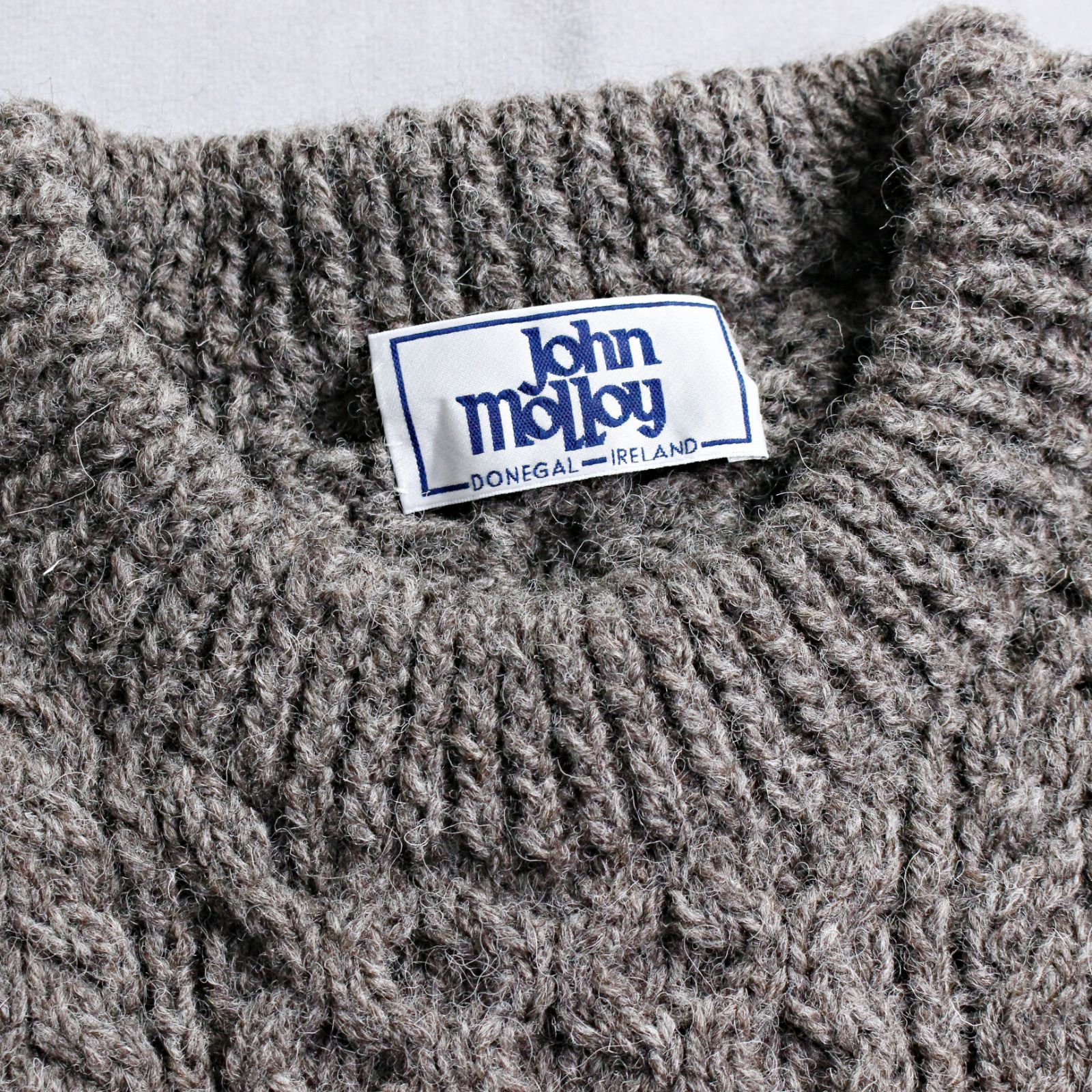JOHN MOLLOY】アイルランド製 ジョンモロイ 肉厚ケーブル編み アラン